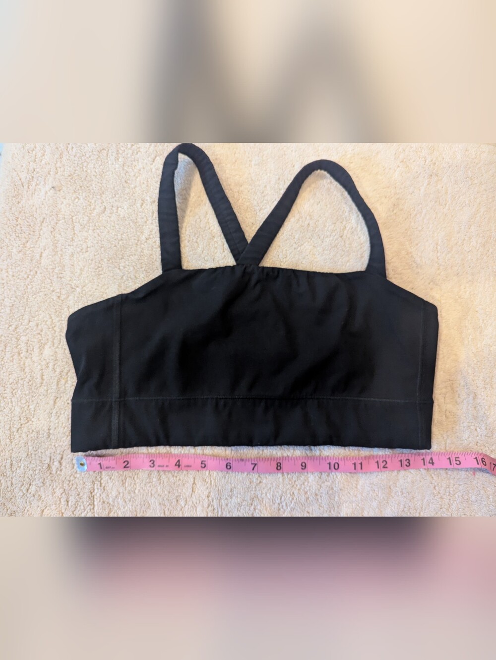 Everlane The Perform Bra Black Cross Straps Size M $20